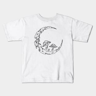 Moon and mushrooms Kids T-Shirt